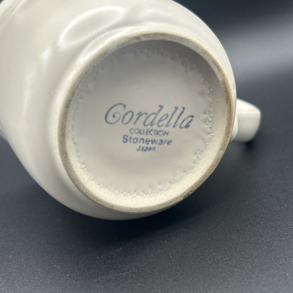 VTG Cordella Stoneware Coffee Or Tea Mug/Cup Blue Floral Bouquet Pattern Japan - Picture 5 of 5